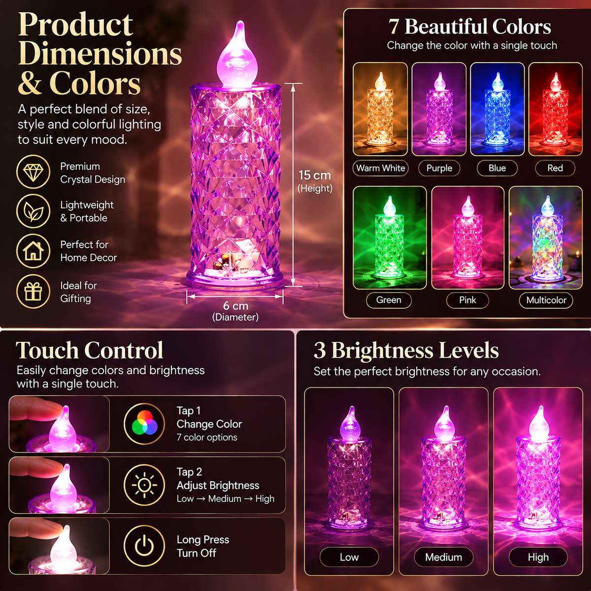 Crystal candle light as a Diwali centrepiece